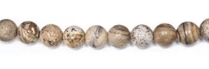 8mm Picture Jasper Round with 2.5mm Hole (aprox 26)