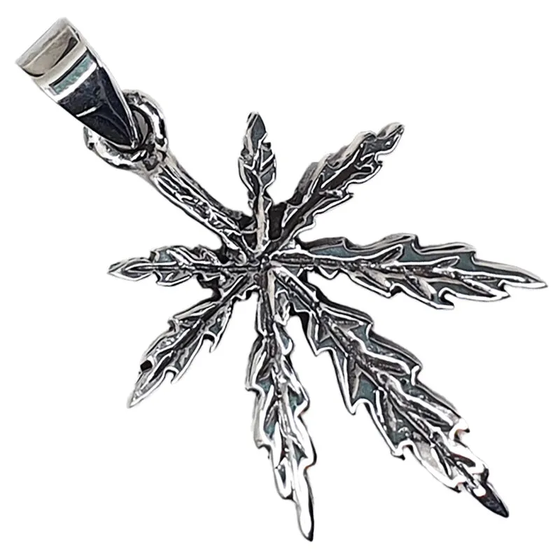 925 Sterling silver leaf pendant