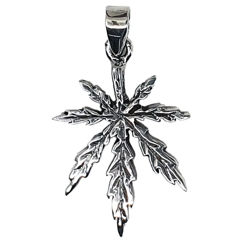 925 Sterling silver leaf pendant