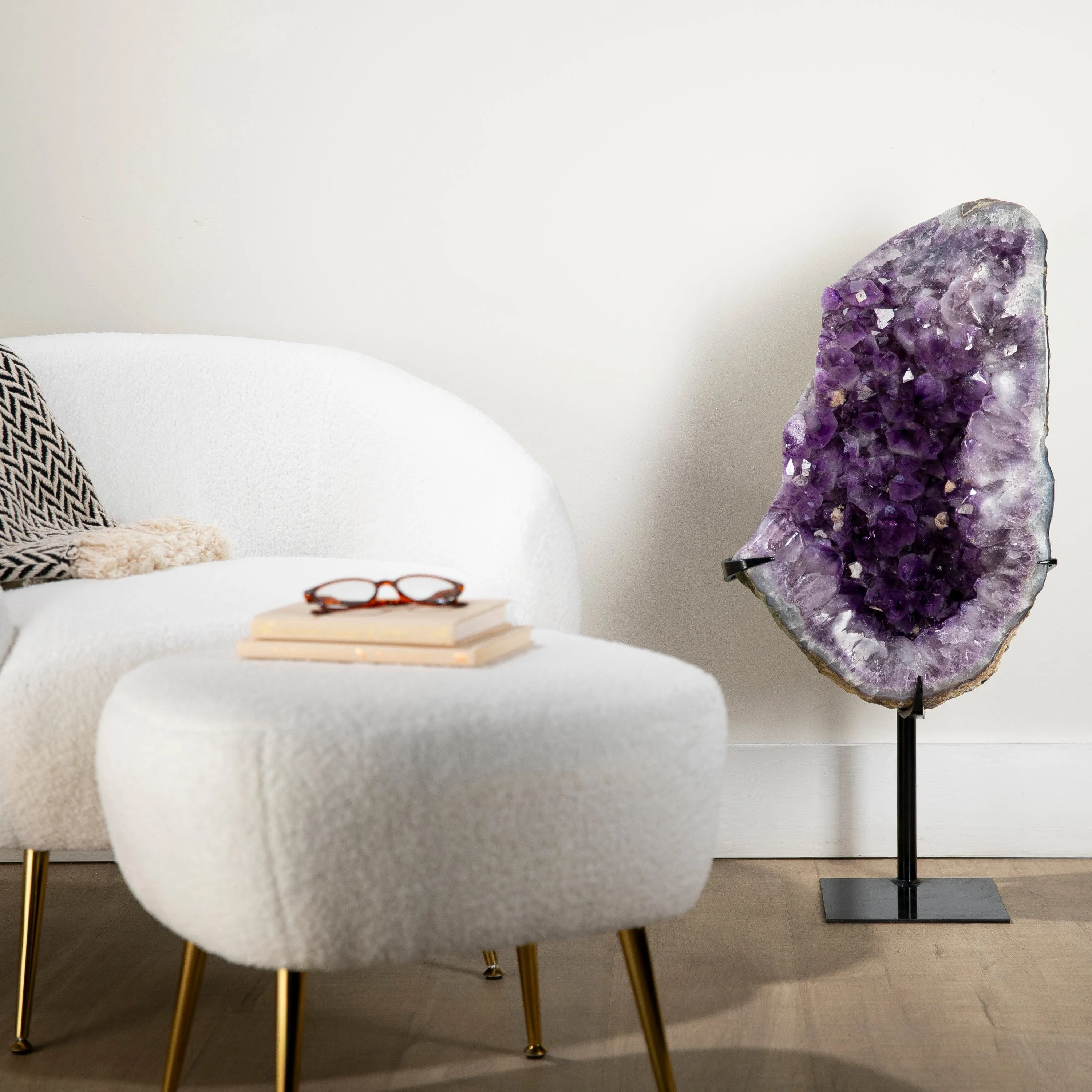 Amethyst Geode from Brazil on Custom Stand- 31 / 79lbs