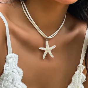 Boho Starfish Pendant Necklace