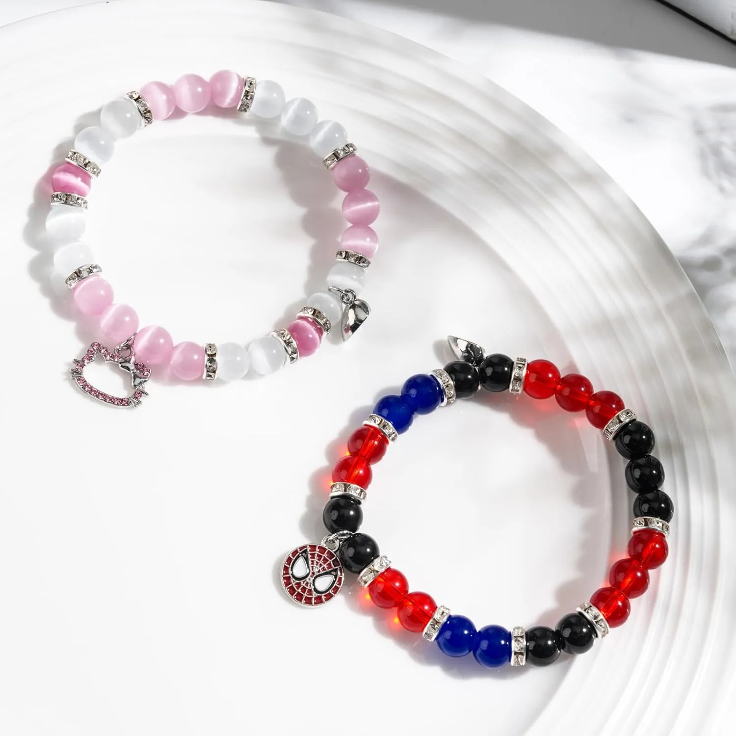 Bracelet Superhero Energy Stone Beaded Bracelet for Teen Girls Boys Man, Christmas Birthday Gifts Ideas Inspirational Charm Bracelets Jewelry for Son Daughter Friends