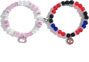 Bracelet Superhero Energy Stone Beaded Bracelet for Teen Girls Boys Man, Christmas Birthday Gifts Ideas Inspirational Charm Bracelets Jewelry for Son Daughter Friends