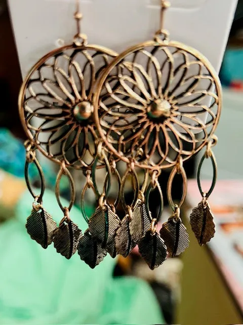 Dreamcatcher Dangle Earrings - Multi