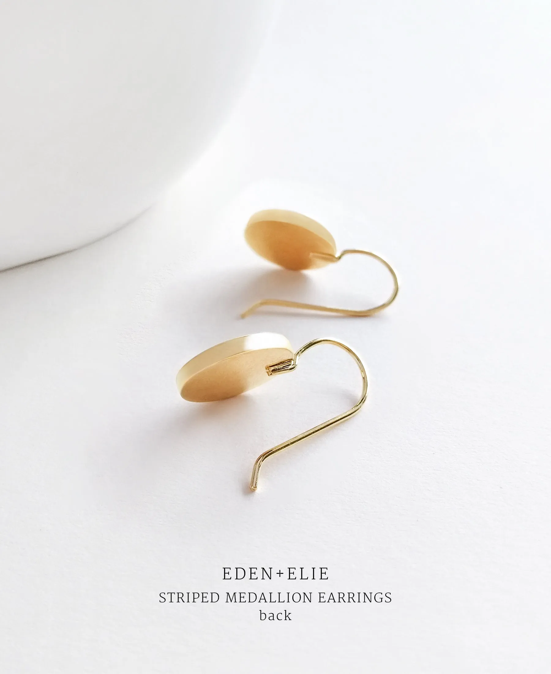EDEN   ELIE Striped Medallion drop earrings - turquoise