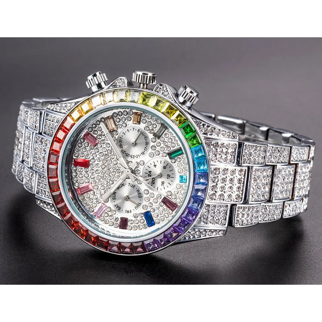 Fashion Full Diamond Luxury Ice Out Quartz Watch