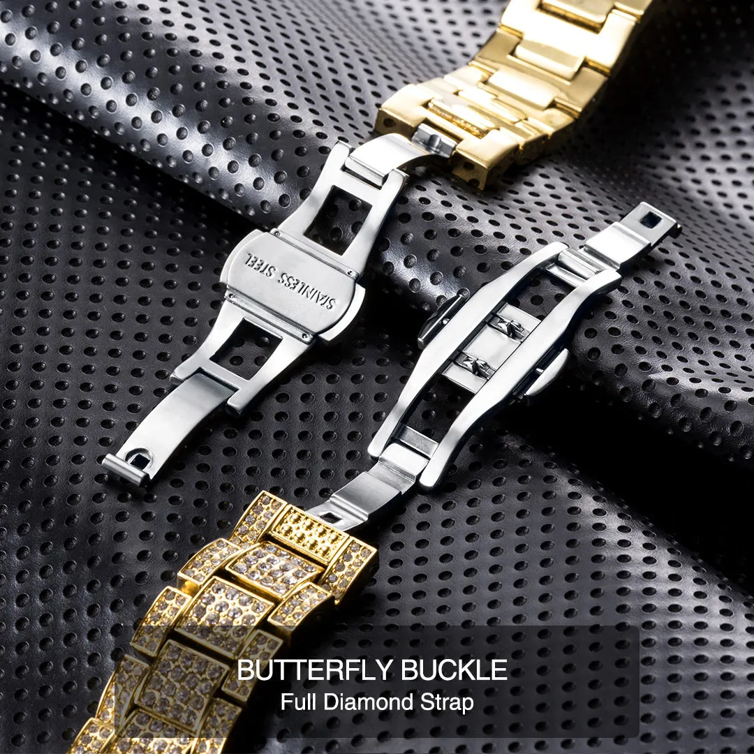 Fashion Full Diamond Luxury Ice Out Quartz Watch