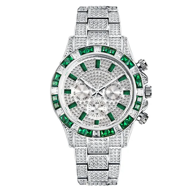 Fashion Full Diamond Luxury Ice Out Quartz Watch