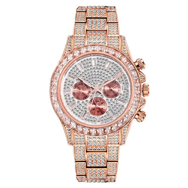 Fashion Full Diamond Luxury Ice Out Quartz Watch