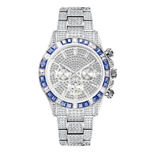 Fashion Full Diamond Luxury Ice Out Quartz Watch