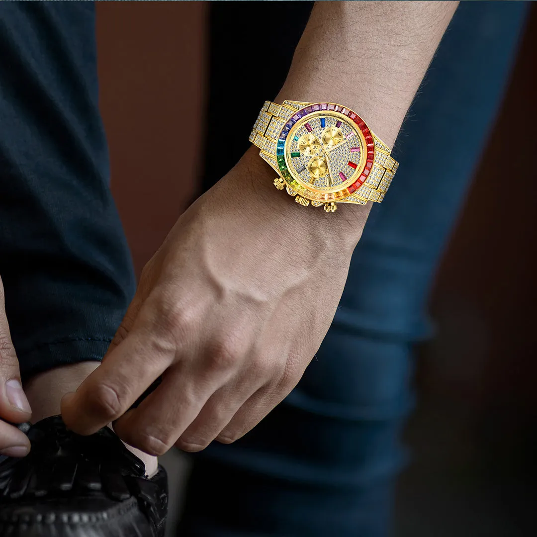 Fashion Full Diamond Luxury Ice Out Quartz Watch