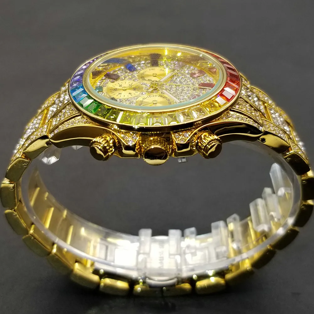 Fashion Full Diamond Luxury Ice Out Quartz Watch