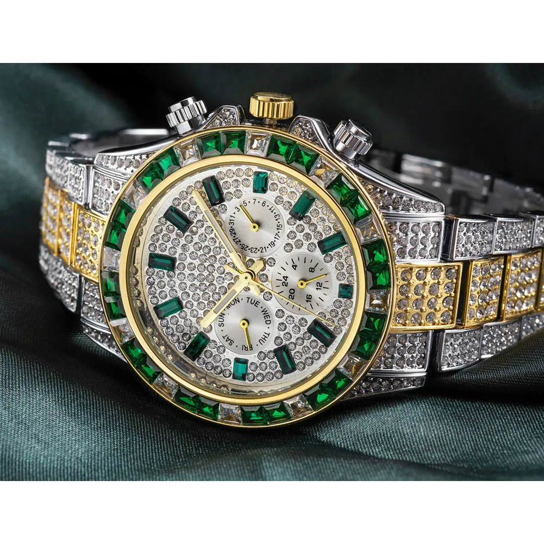 Fashion Full Diamond Luxury Ice Out Quartz Watch