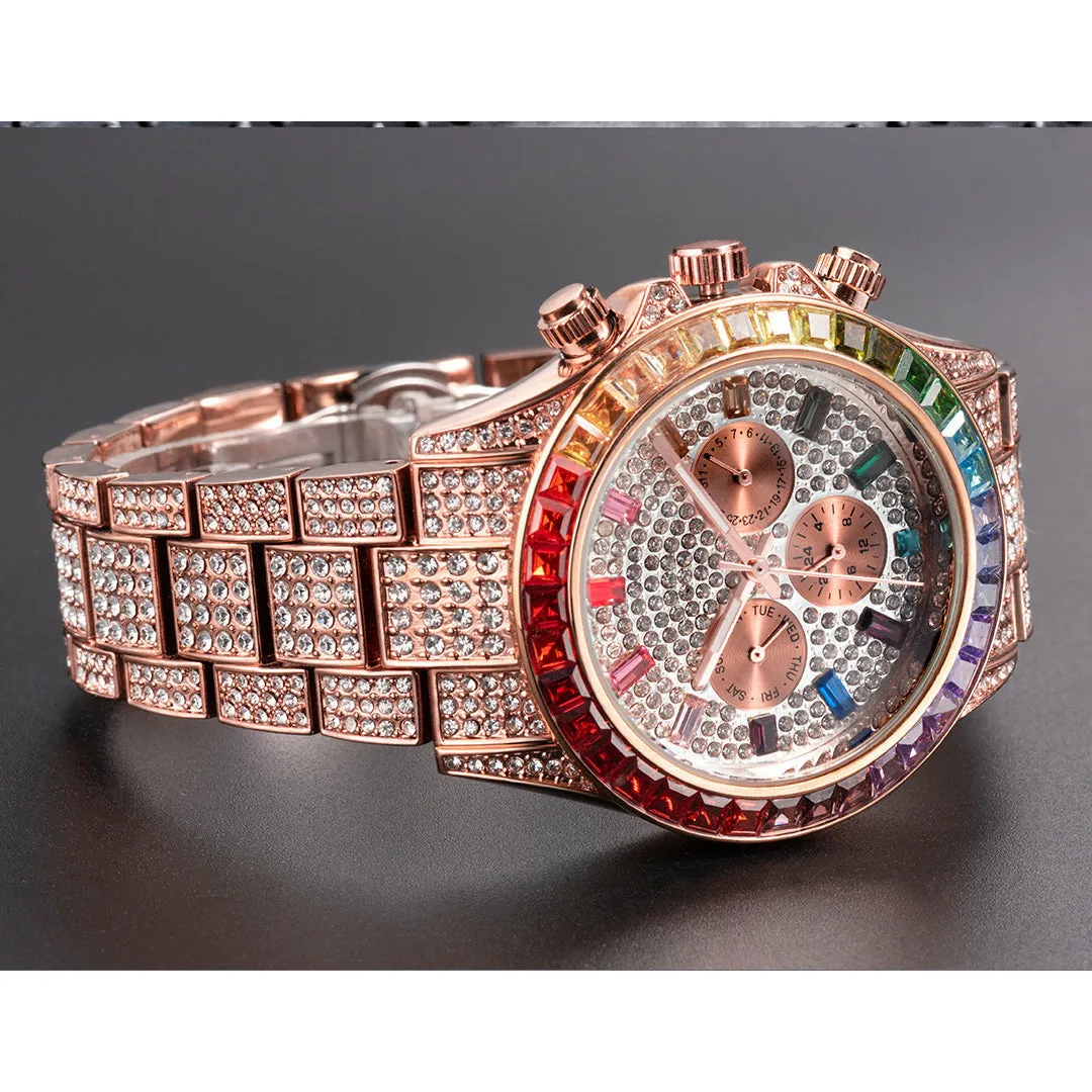 Fashion Full Diamond Luxury Ice Out Quartz Watch