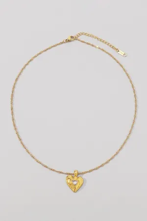 Heart Crystal Pendant Necklace