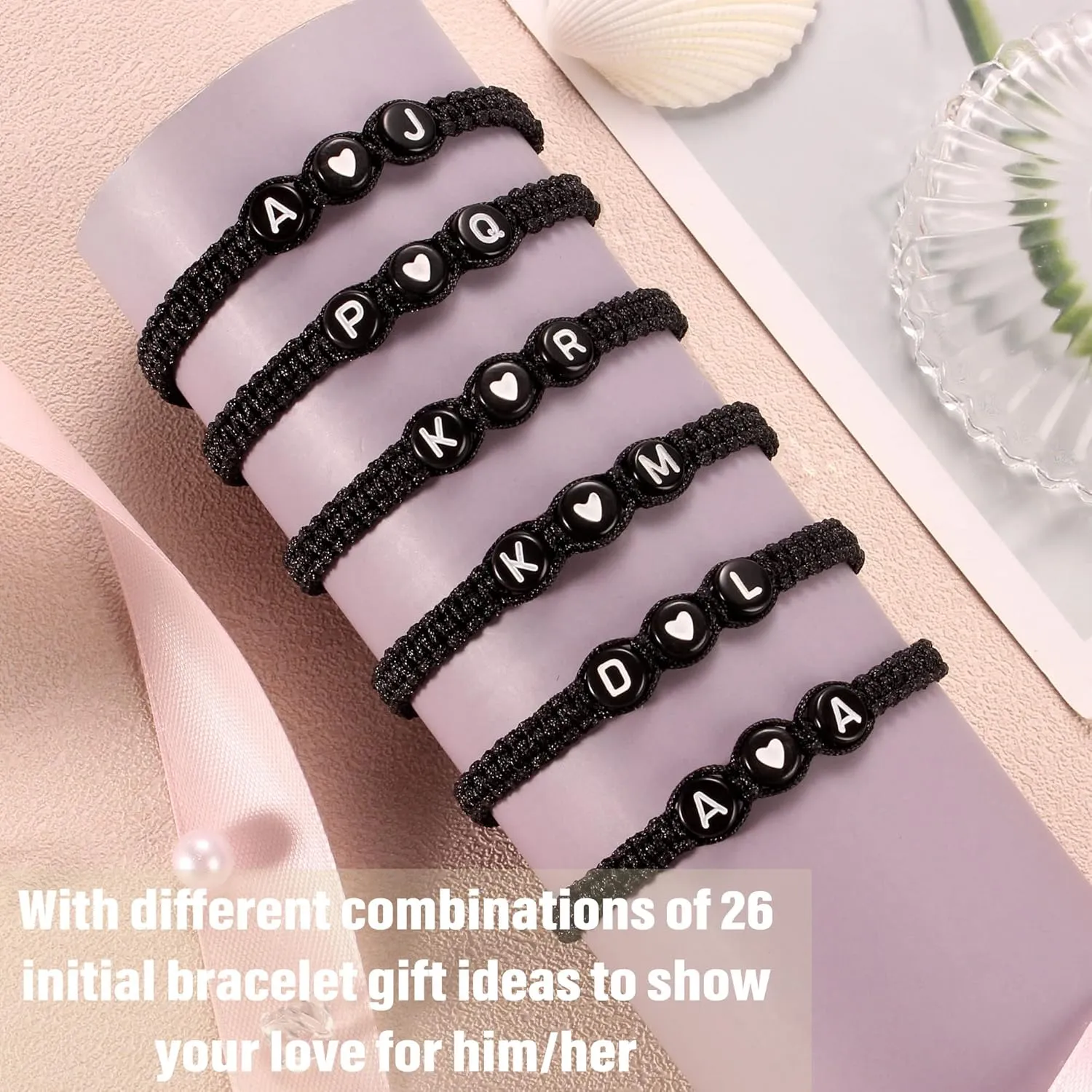 Initial Bracelets for Women Men's Bracelets Gifts for Girlfriend Boyfriend Letter Bracelets I Love You Gifts for Her Him Best Friend Birthday Gift Christmas Jewelry