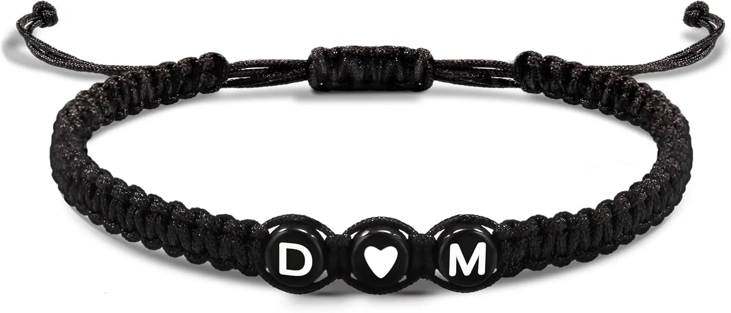 Initial Bracelets for Women Men's Bracelets Gifts for Girlfriend Boyfriend Letter Bracelets I Love You Gifts for Her Him Best Friend Birthday Gift Christmas Jewelry