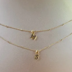 Initial Necklace (Black)