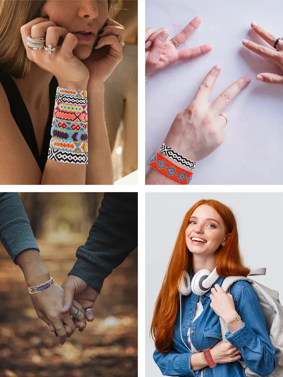 Mandala Crafts Nepal Woven Friendship Bracelets for Teen Girls - Friendship Bracelet for Women  Handmade Braided Friendship Bracelets for Men
