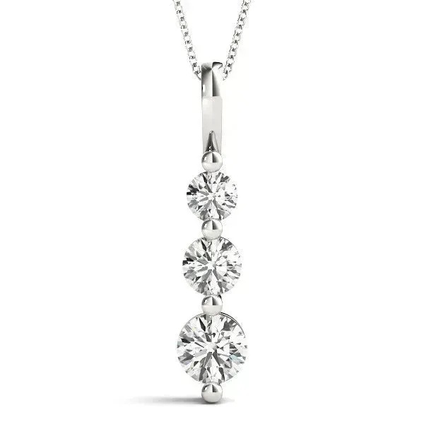 Past Present Future Pendant | 1.0 ct Total Weight | 14K Gold