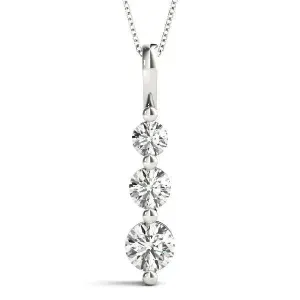 Past Present Future Pendant | 1.0 ct Total Weight | 14K Gold
