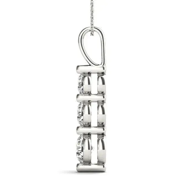 Past Present Future Pendant | 1.0 ct Total Weight | 14K Gold