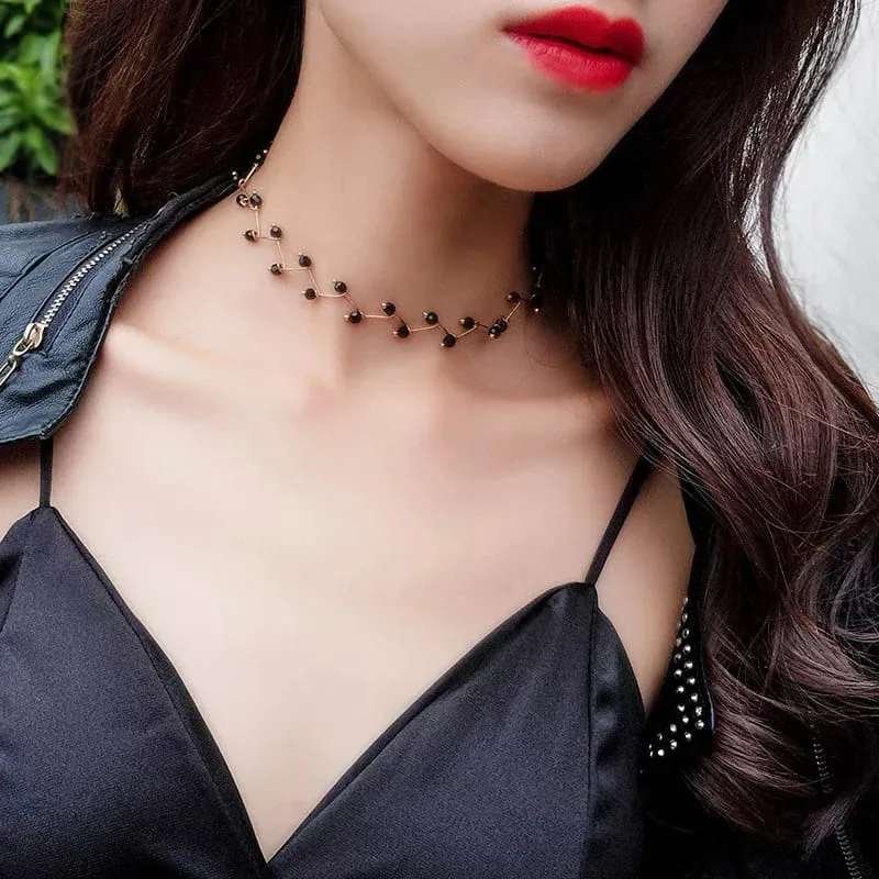 Short Necklace Imitation Pearl Jewelry Choker