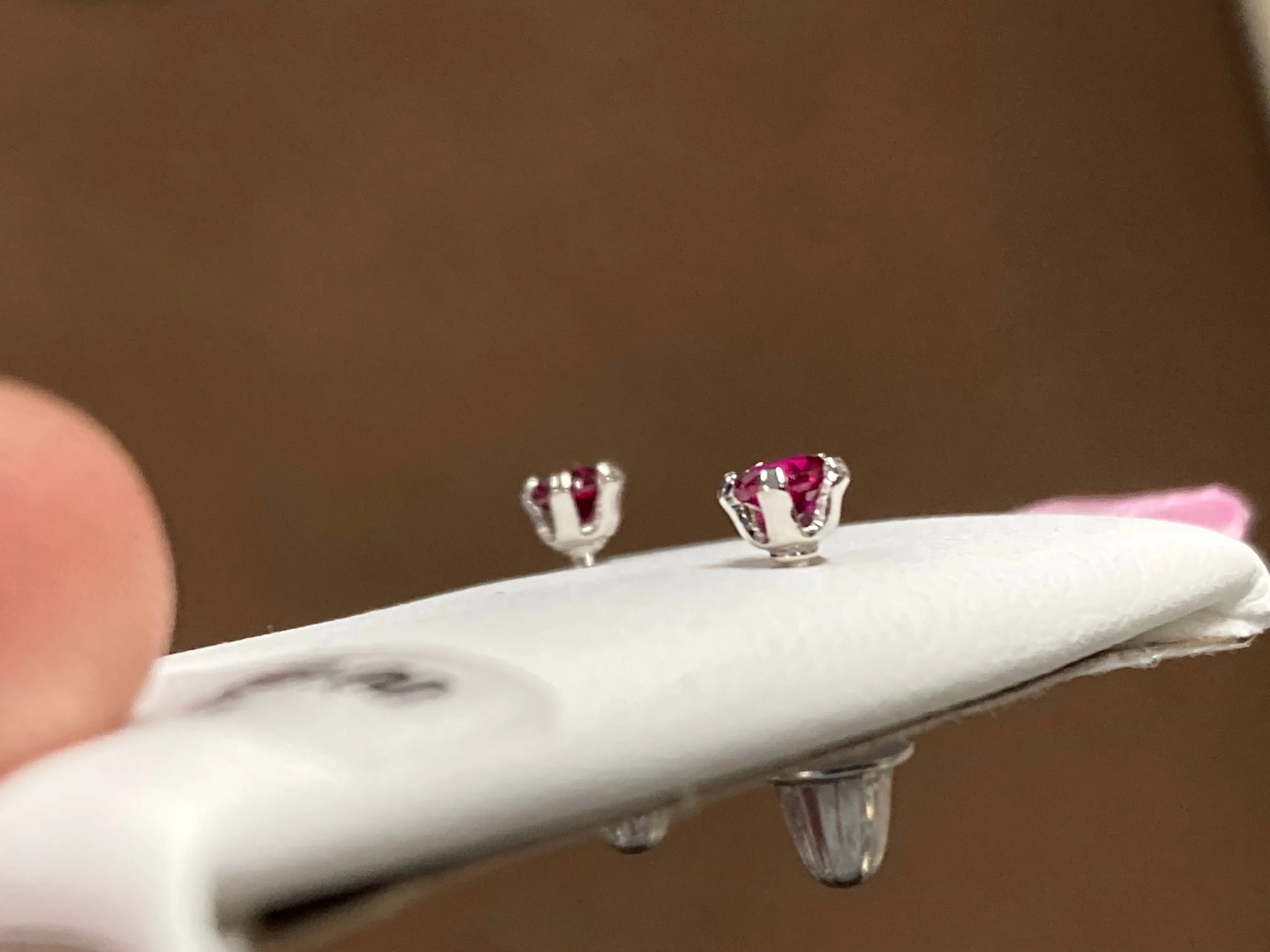 Silver Baby Earrings January Birthstone