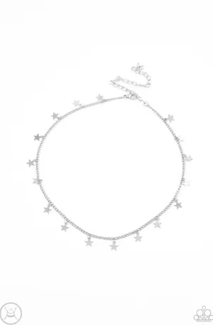 Starry Skies Silver Choker - Paparazzi Accessories