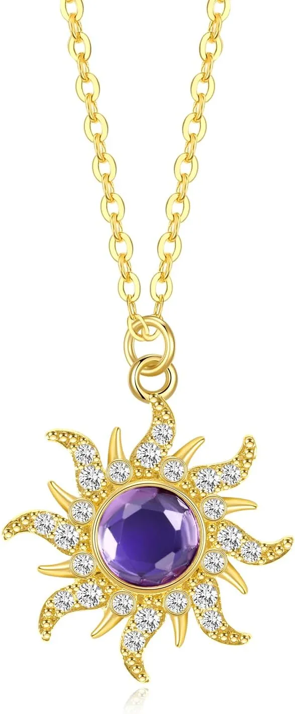 Tangled Rapunzel Necklace for Women Tangled Sun Necklace Sun Pendant Necklace Princess Jewelry Princess Necklace Halloween