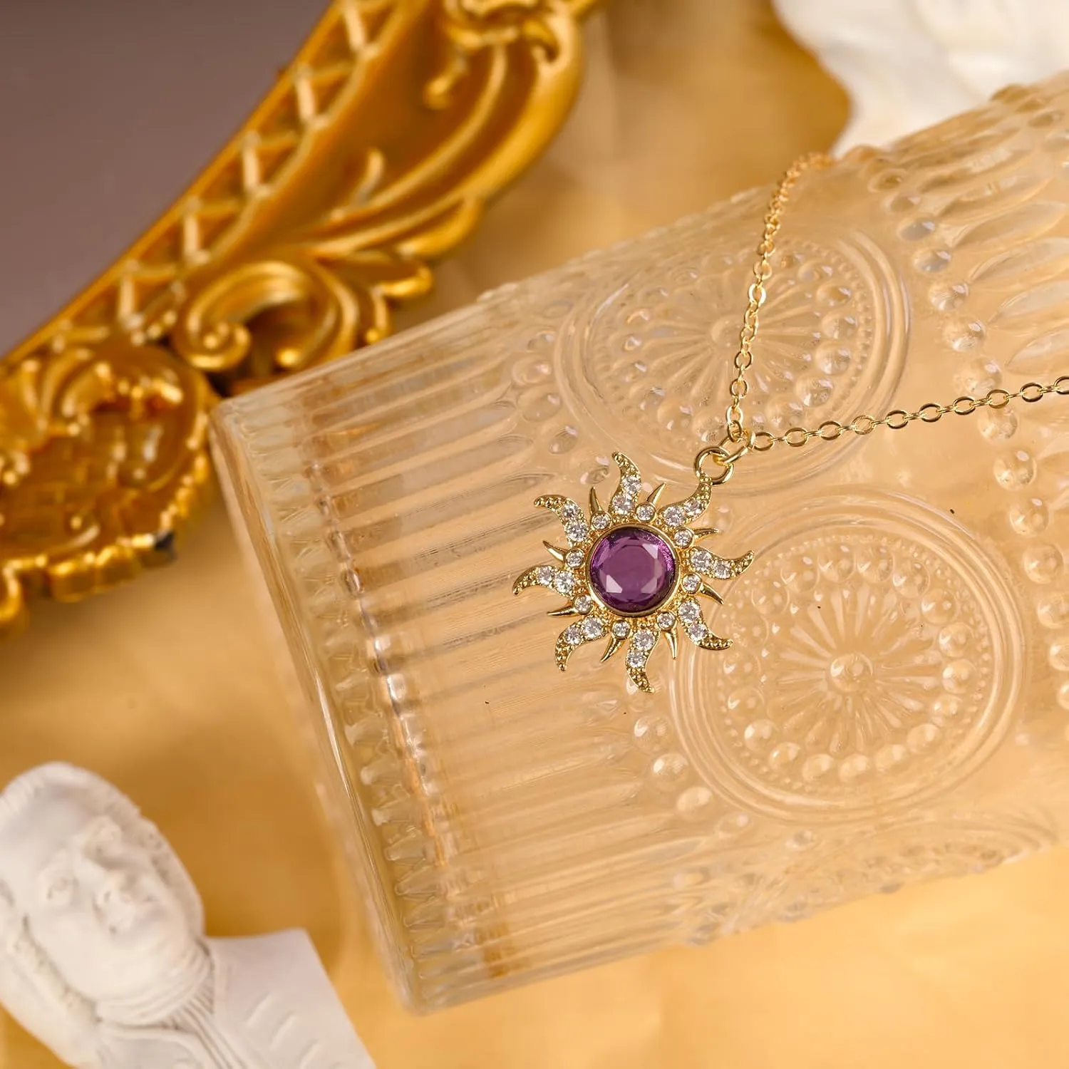 Tangled Rapunzel Necklace for Women Tangled Sun Necklace Sun Pendant Necklace Princess Jewelry Princess Necklace Halloween