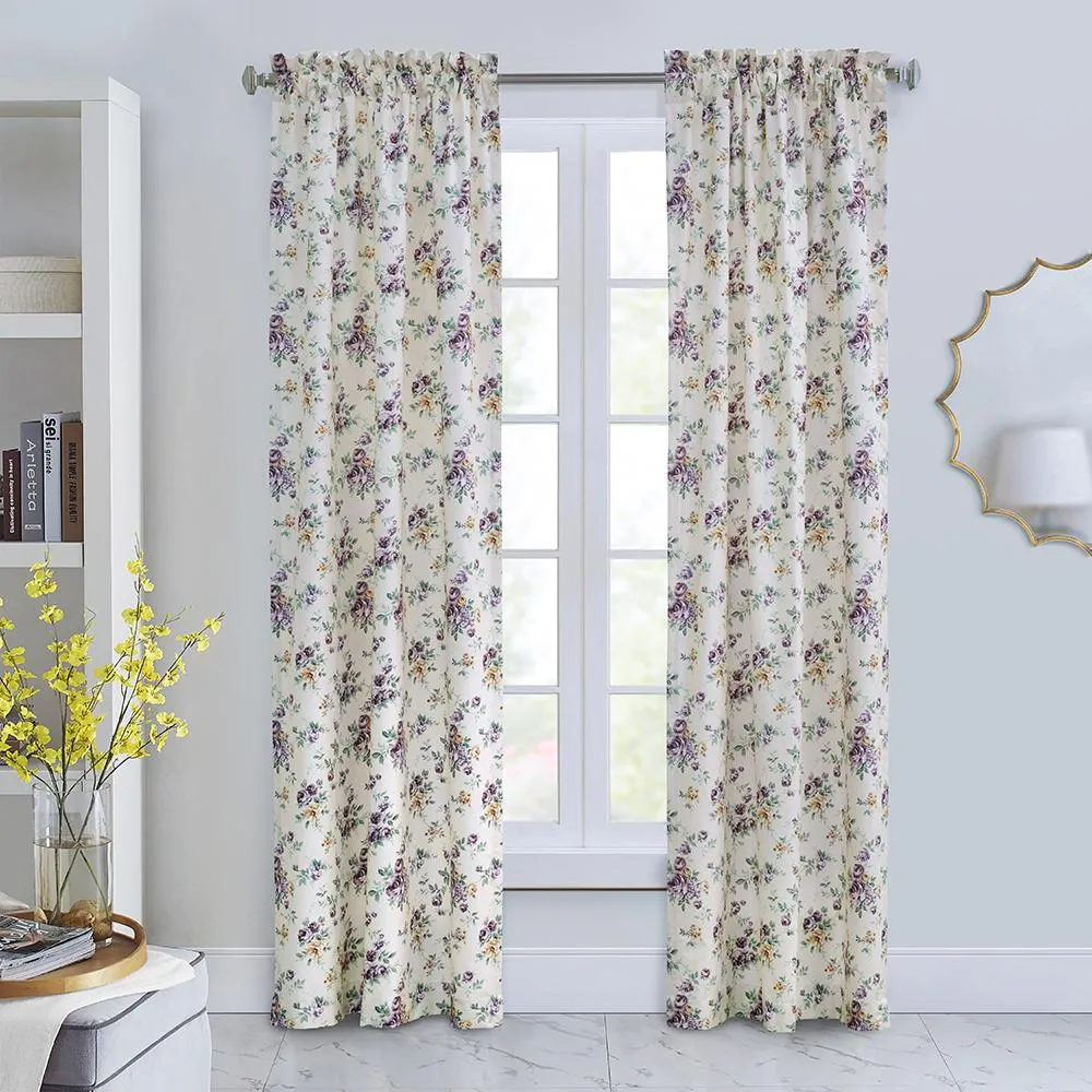 Thermalogic Cabbage Rose Pole Top Panel Pair