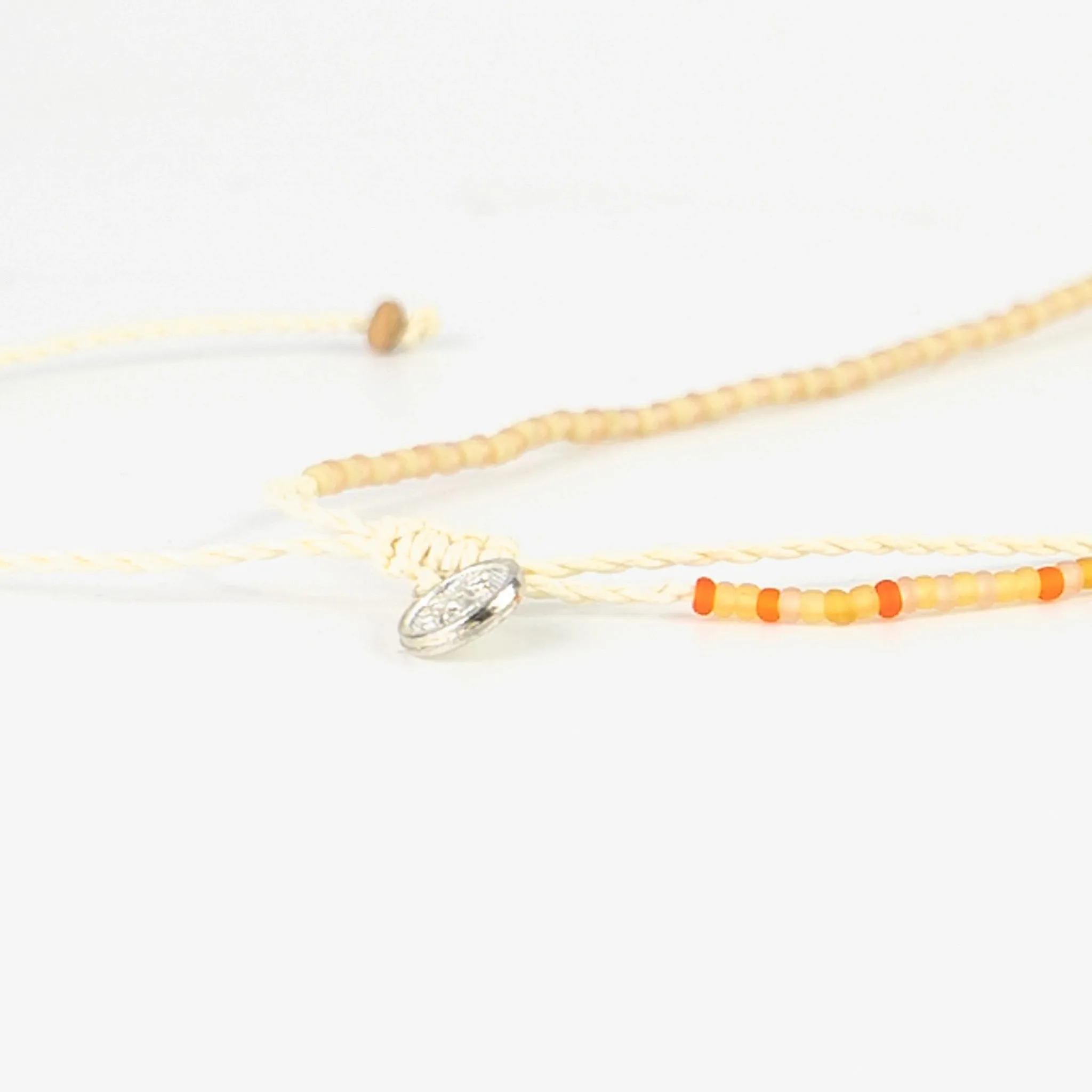 Trikora Dainty Beaded Choker Necklace Orange